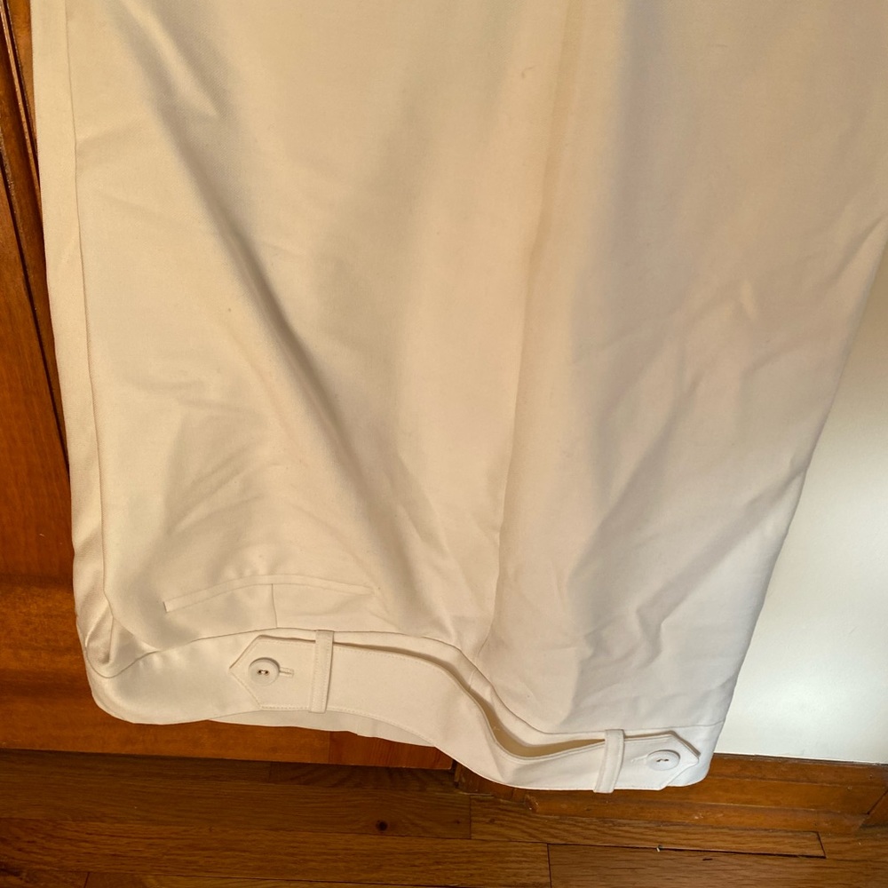Winter white wool blend pants
